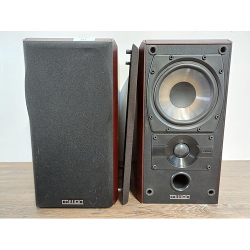 886 - A pair of Mission 751 two-way 6Ω bookshelf hi-fi speakers