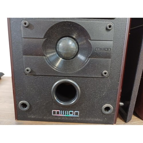 886 - A pair of Mission 751 two-way 6Ω bookshelf hi-fi speakers