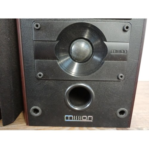 886 - A pair of Mission 751 two-way 6Ω bookshelf hi-fi speakers