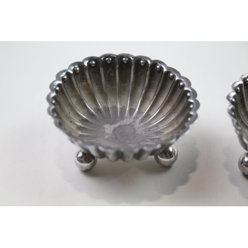 2236 - Two Victorian Hilliard & Thomason hallmarked Birmingham sterling silver salt dishes, dated 1888 - ap... 