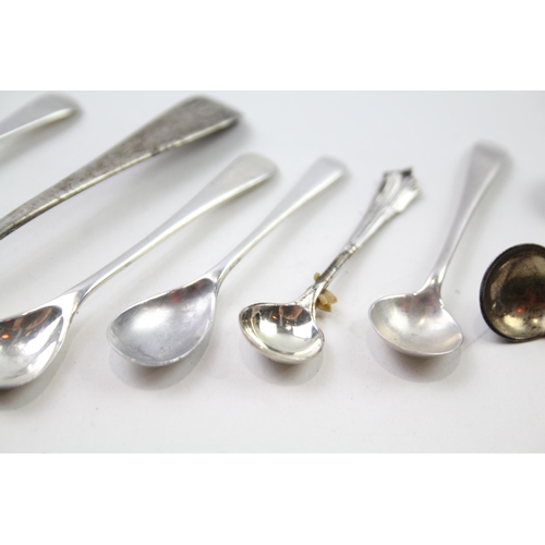 2238 - Ten hallmarked .925 sterling silver condiment spoons - approx. gross weight 44g