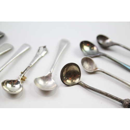 2238 - Ten hallmarked .925 sterling silver condiment spoons - approx. gross weight 44g