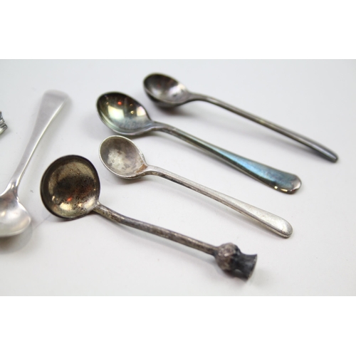 2238 - Ten hallmarked .925 sterling silver condiment spoons - approx. gross weight 44g