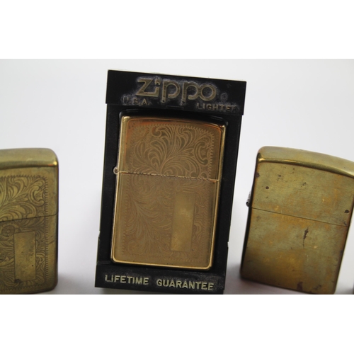 2376 - Six Zippo cigarette lighters