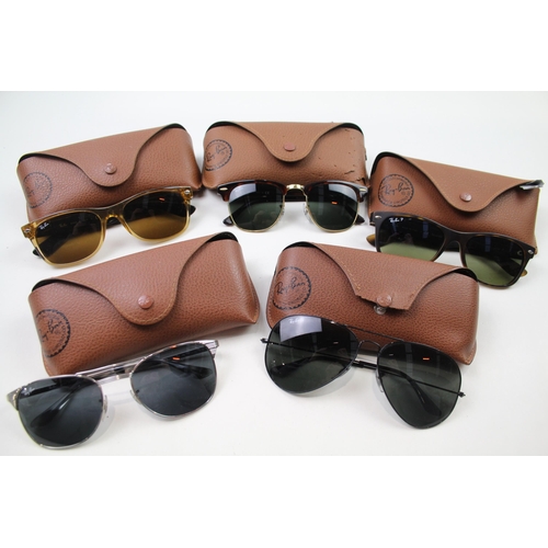 623 - Five pairs of Ray-Ban sunglasses