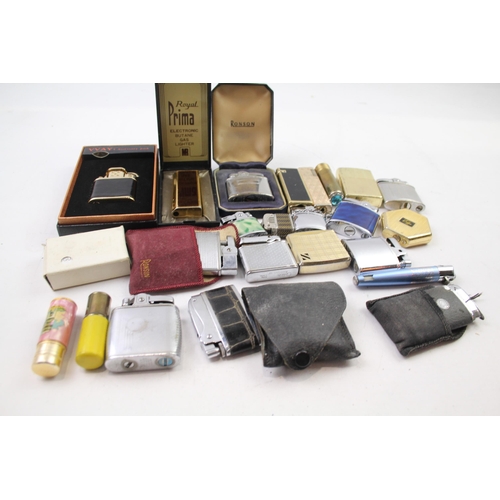 799 - A collection of vintage cigarette lighters to include Hadson, Mini, IBEX, Ronson etc.