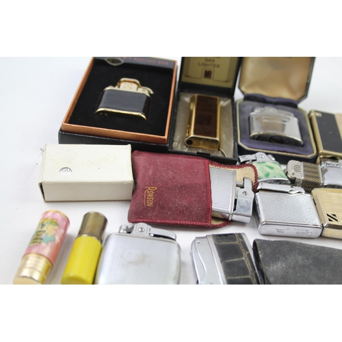 799 - A collection of vintage cigarette lighters to include Hadson, Mini, IBEX, Ronson etc.