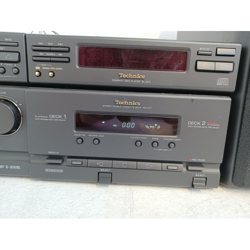 862A - A four piece Technics hi-fi system comprising ST-CH7L tuner, SU-CH7 amplifier, SL-CH7 CD player and ... 