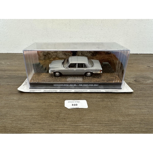 310 - A collection of boxed GE Fabbri Ltd and Eaglemoss Collections 007 James Bond collector's scale model... 