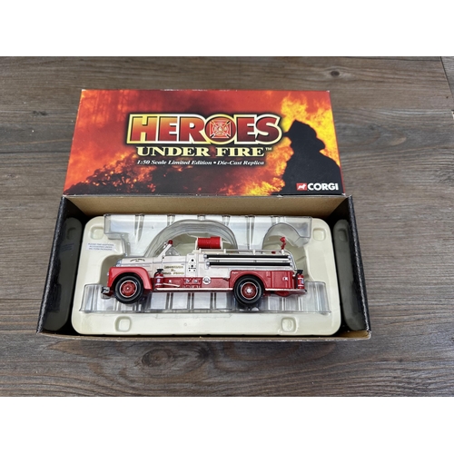 332 - Eight boxed Corgi Showcase Collection Fire Heroes die-cast model vehicles