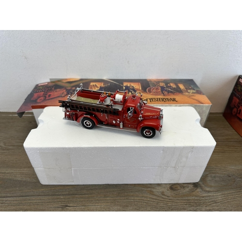 333 - Nine boxed Matchbox Models of Yesteryear die-cast model vehicles to include five fire engine series ... 