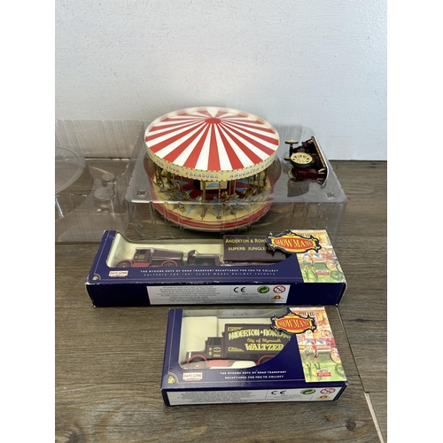 347 - Three boxed Lledo The Showmans Collection die-cast model vehicles, AR1002 Burrell Showman's Steam Wa... 