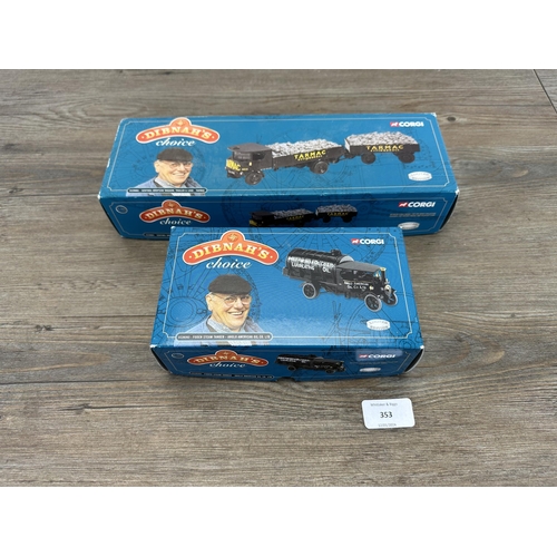 353 - Two boxed Corgi Dibnah's Choice die-cast model vehicles, CC20203 and CC20001