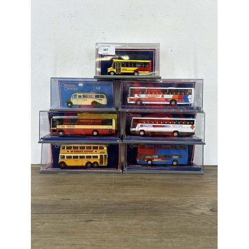 367 - Seven boxed Corgi The Original Omnibus Bus Operators in Britain limited edition 1:76 scale die-cast ... 