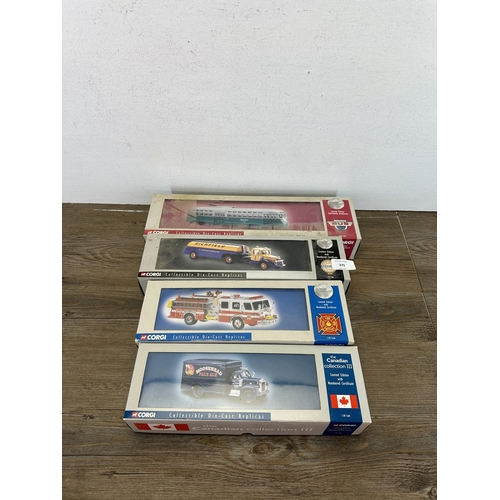 375 - Four boxed Corgi limited edition 1:50 scale die-cast model vehicles, US52309, US52208, US55019 and 5... 