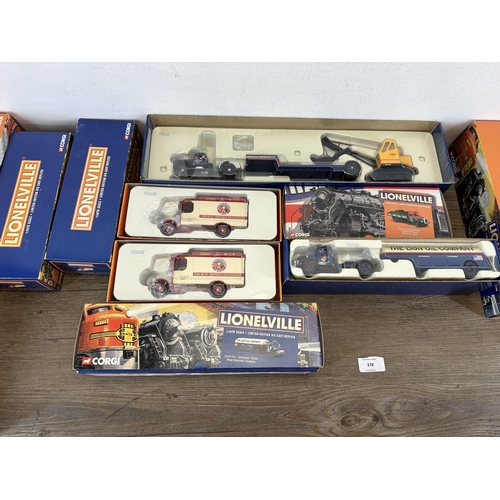 378 - Six boxed Corgi Lionelville Limited Edition 1:50 scale die-cast model vehicles, two US52906, two US5... 