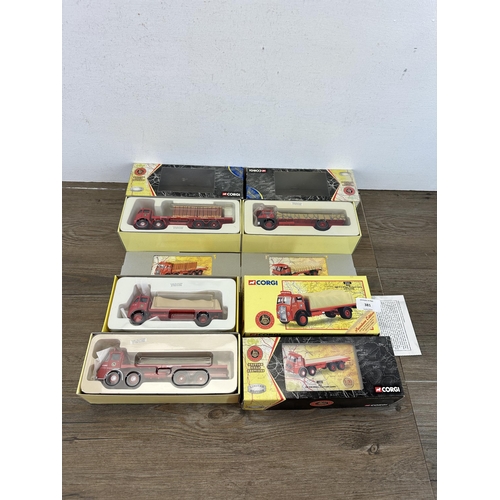 381 - Four boxed Corgi British Road Services die-cast model vehicles, 09601, 28901, 09803 and 11803