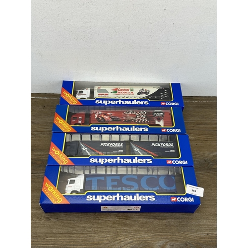 383 - Four boxed Corgi Superhaulers 1:64 scale die-cast model vehicles, 59572, TY86601, TY87006 and TY8680... 