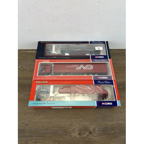 404 - Three boxed Corgi limited edition 1:50 scale die-cast model vehicles, CC12509, 75603 and CC13107