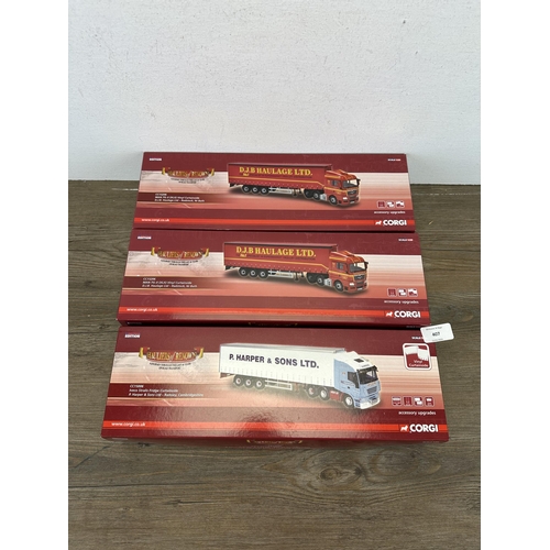 407 - Three boxed Corgi Hauliers of Renown limited edition 1:50 scale die-cast model vehicles, two CC15206... 