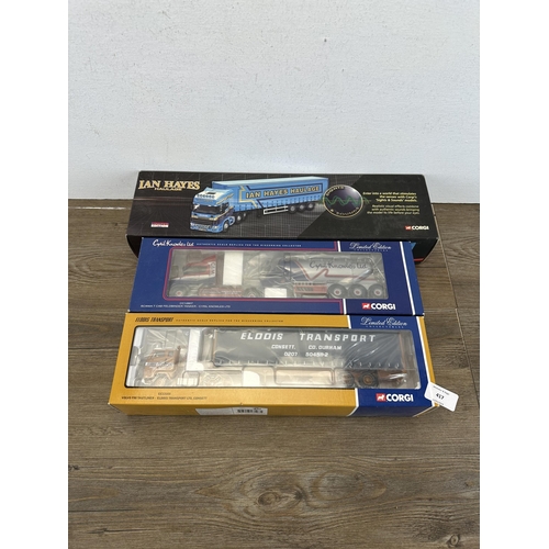 417 - Three boxed Corgi limited edition 1:50 scale die-cast model vehicles, CC13103, CC12807 and CC12935