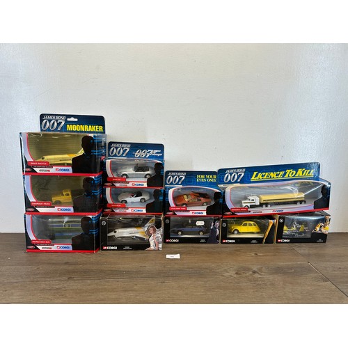 321 - Eleven boxed Corgi 007 James Bond die-cast model vehicles to include TY04702 Four Your Eyes Only Lot... 