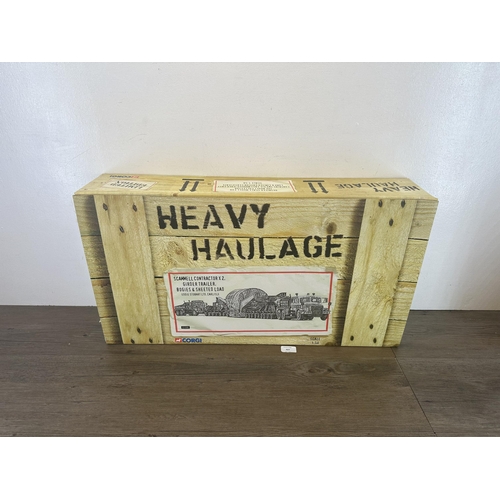 427 - A boxed Corgi Heavy Haulage CC12305 Eddie Stobart Ltd Scammell Contractor x 2, Girder Trailer, Bogie... 