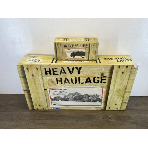 429 - Two boxed Corgi heavy Haulage limited edition 1:50 scale die-cast model vehicles, CC11102 and CC1230... 