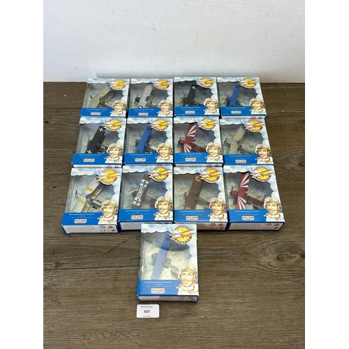 437 - Thirteen boxed Lledo Days Gone Pioneers of Aviation die-cast model aircrafts