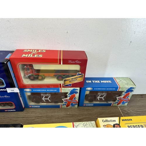 438 - Thirteen boxed Corgi limited edition 1:50 scale die-cast model vehicles to include CC13210 Gibb's, 2... 