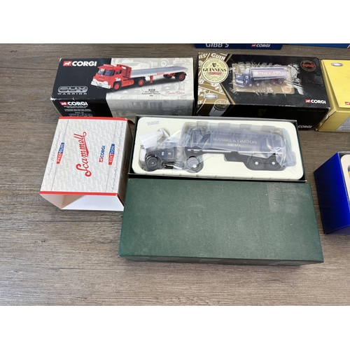 438 - Thirteen boxed Corgi limited edition 1:50 scale die-cast model vehicles to include CC13210 Gibb's, 2... 