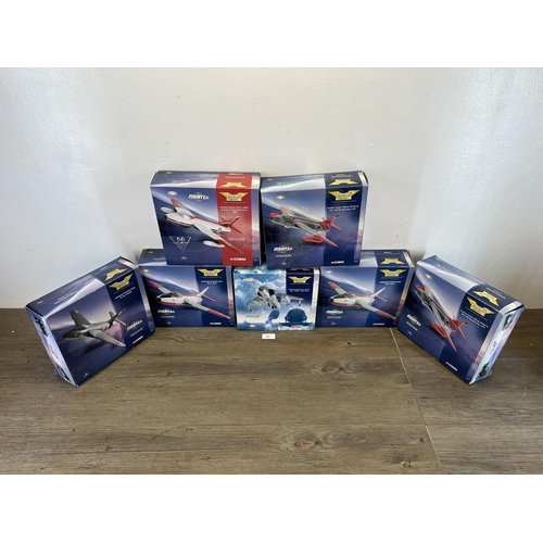 440 - Seven boxed Corgi The Aviation Archive Jet Fighter Power 1:72 scale die-cast models, AA32402, two 49... 