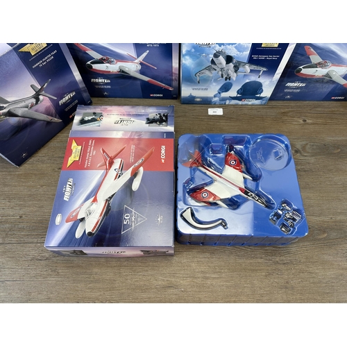 440 - Seven boxed Corgi The Aviation Archive Jet Fighter Power 1:72 scale die-cast models, AA32402, two 49... 