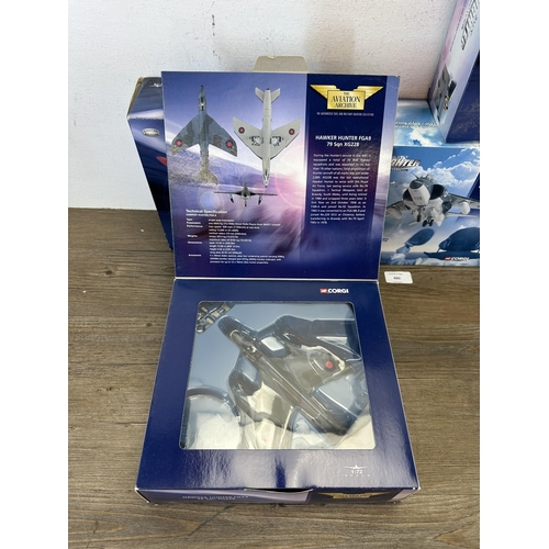 440 - Seven boxed Corgi The Aviation Archive Jet Fighter Power 1:72 scale die-cast models, AA32402, two 49... 