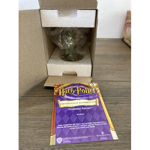 575 - Ten boxed Royal Doulton Harry Potter figurines to include The Birth of Norbert, Professor Sprout, Ma... 