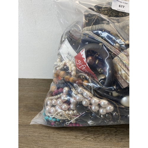 677 - Approx. 10kg of assorted costume jewellery