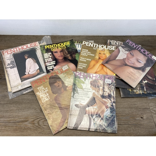 704 - A collection of vintage Penthouse adult magazines