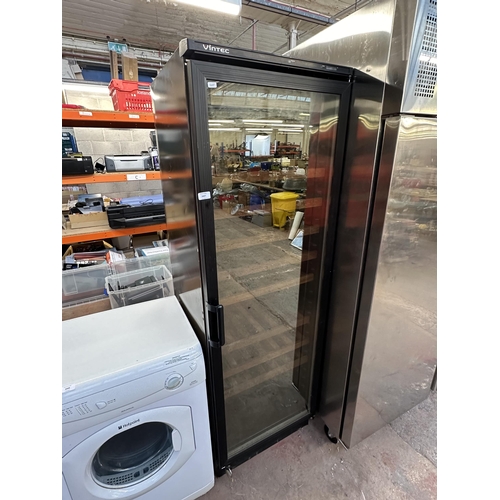 1027 - A Vintec V160SGB eight shelf wine cooler - approx. 183cm high