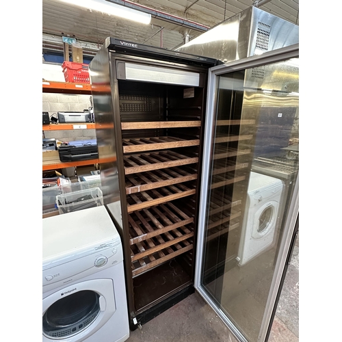 1027 - A Vintec V160SGB eight shelf wine cooler - approx. 183cm high