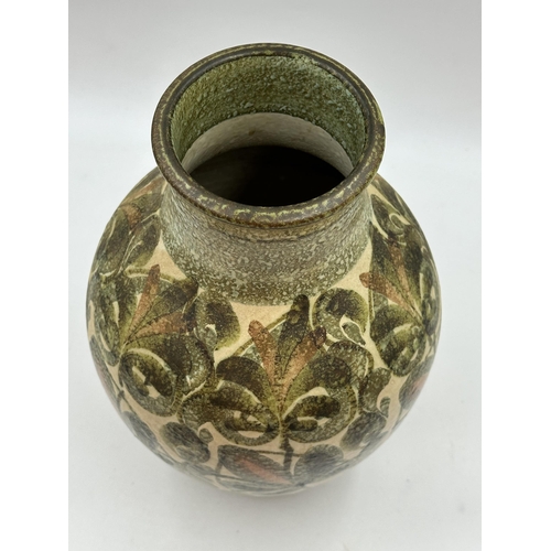 609 - A mid 20th century Glyn Colledge for Denby studio pottery vase - approx. 28cm high