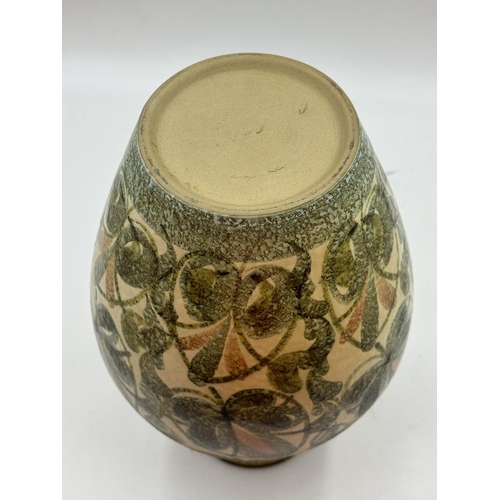 609 - A mid 20th century Glyn Colledge for Denby studio pottery vase - approx. 28cm high