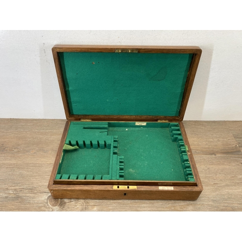 789 - A Walker & Hall oak cutlery box