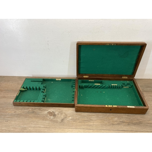 789 - A Walker & Hall oak cutlery box