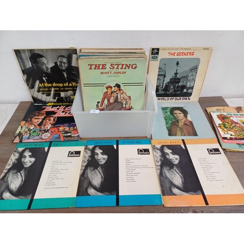 975 - A collection of vinyl records to include The Beatles 'Beatles For Sale' (PMC1240), Joan Baez, The Se... 