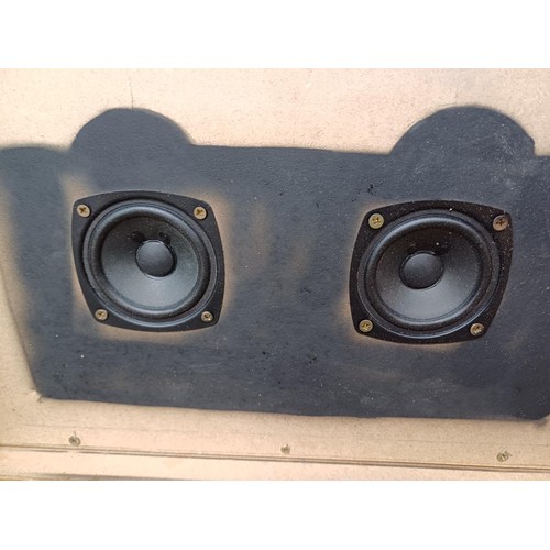 981 - Three homemade speaker cabinets - tallest approx. 86cm high