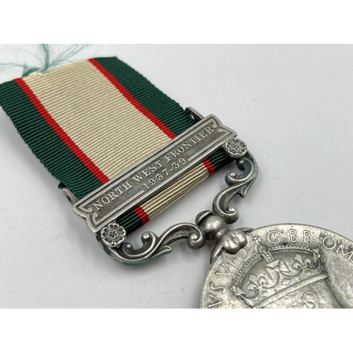 2003 - A George VI Indian General Service medal with North West Frontier 1937-39 clasp presented to 12515 S... 