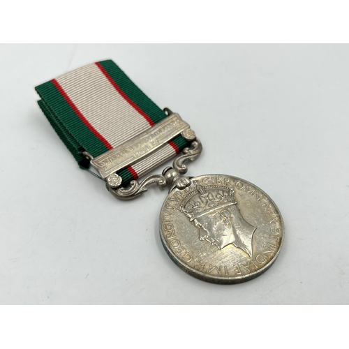 2005 - A George VI Indian General Service medal with North West Frontier 1936-37 clasp presented to 935 Spr... 