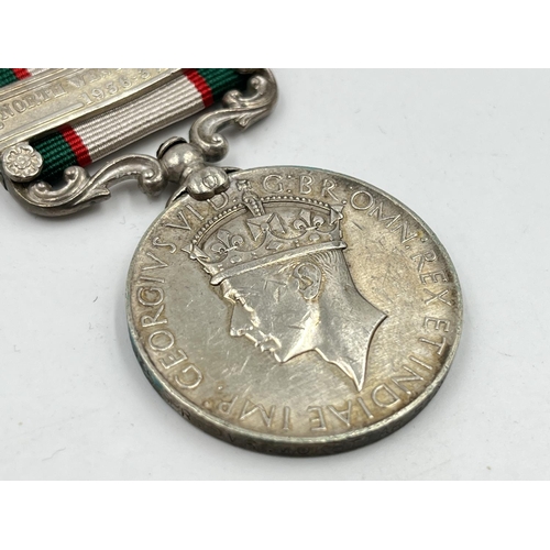 2005 - A George VI Indian General Service medal with North West Frontier 1936-37 clasp presented to 935 Spr... 