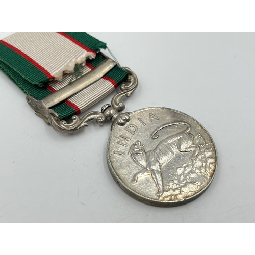 2005 - A George VI Indian General Service medal with North West Frontier 1936-37 clasp presented to 935 Spr... 