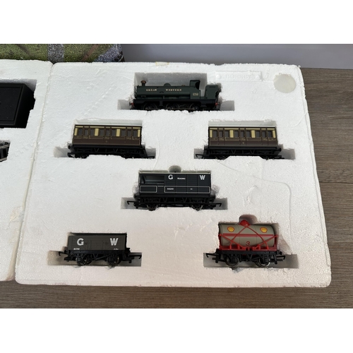 477 - A boxed Hornby R1000 GWR Mixed Traffic 00 gauge electric trainset with boxed R965 Standard train con... 